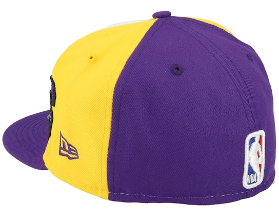 New Era כובע Los Angeles Lakers 59FIFTY NBA 23 Back Half White/Yellow/Purple Fitted